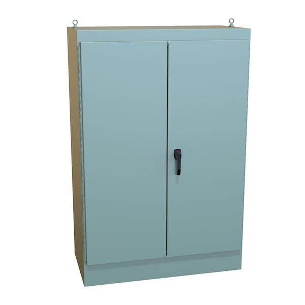 Hammond Steel Electrical Enclosures, 72.06 in H, 24.06 in D, 48.06 in W, NEMA 12, Hinged - 1418ZWD24