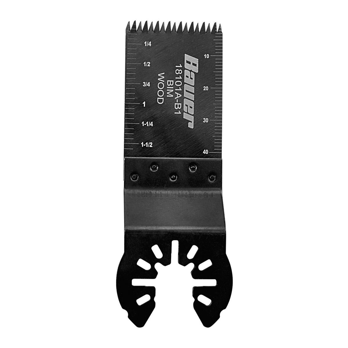 Hoja de corte de precisión para herramientas múltiples oscilantes Bauer de 1-3/16 pulgadas, de dientes bimetálicos para cortes en cepillado o de inmersión - 64952