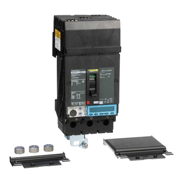 Square D Molded Case Circuit Breaker, JGA Series, 250A, 3 Pole, 600V AC, 65kA at 240V AC - JGA36250U43X