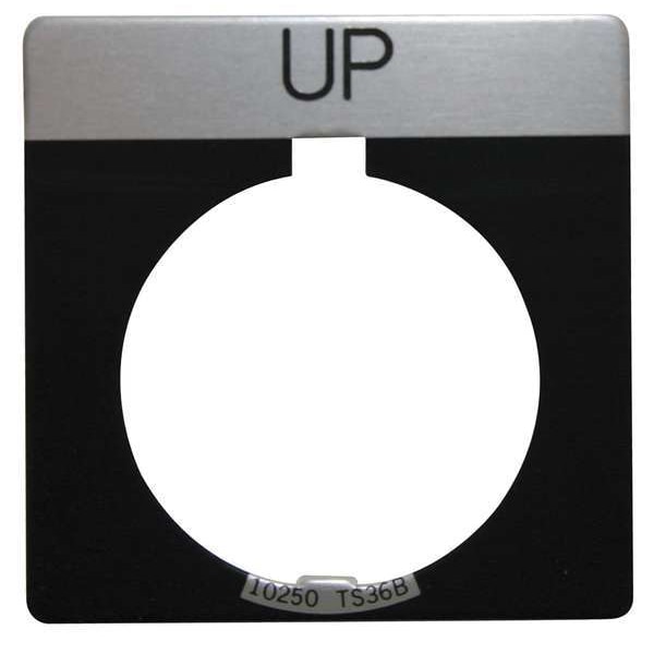 Placa de leyenda Eaton Cutler-Hammer, cuadrada, arriba, negra - 10250TS35