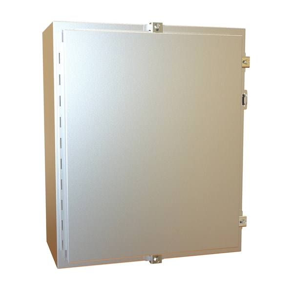 Hammond 304 Stainless Steel Electrical Enclosures, 24 in H, 10 in D, 20 in W, NEMA 4X, Hinged - 1418N4SSE10