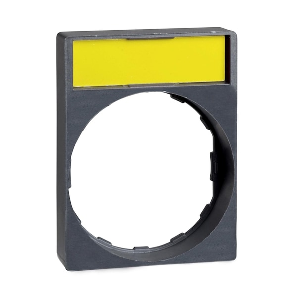 Soporte de leyenda de Schneider Electric, Harmony XB4, 30 x 40 mm, para empotrar, de plástico, leyenda en blanco amarillo de 8 x 27 mm, sin marcar - ZBY2H101