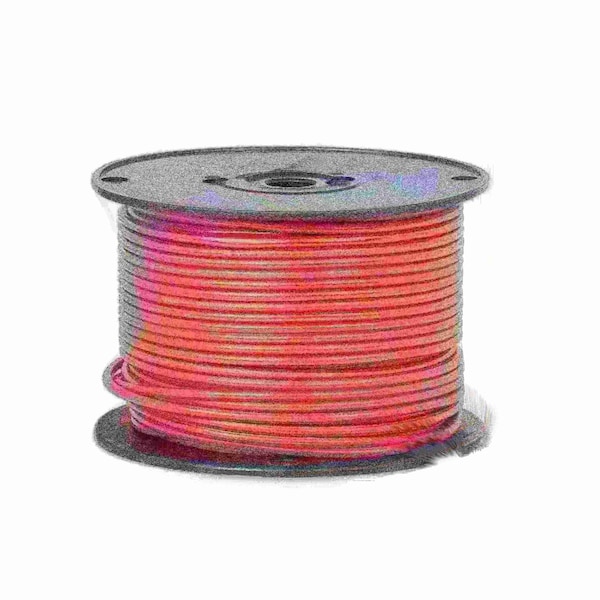 Remington Industries 8 AWG Gauge Stranded Hook Up Wire, 100 ft Length, Red, 0.1285" Diameter, GPT, 60 Volts - 8GPTSTRRED100
