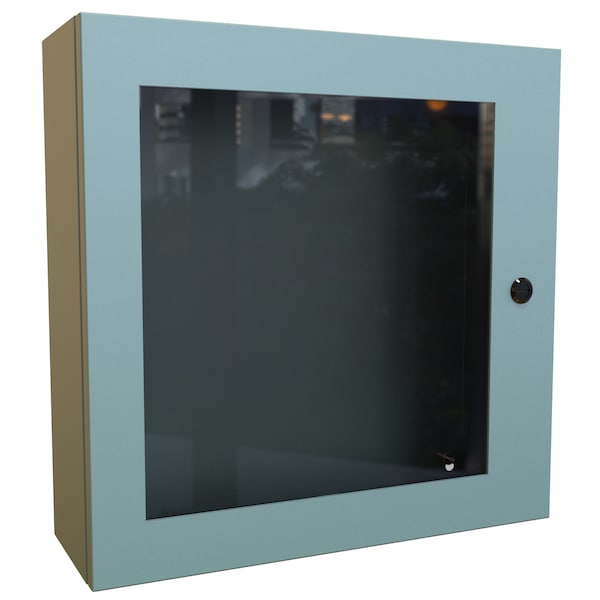 Hammond Steel Electrical Enclosures, 20 in H, 6 in D, 20 in W, NEMA 4, Hinged - EN4SD20206WGY
