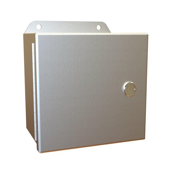 Hammond Aluminum Electrical Enclosures, 6 in H, 4 in D, 6 in W, NEMA 4X, Hinged - EJ664AL