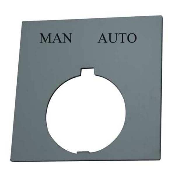 Placa de leyenda Eaton, cuadrada, Manual/Automático, negra - HT8SP67