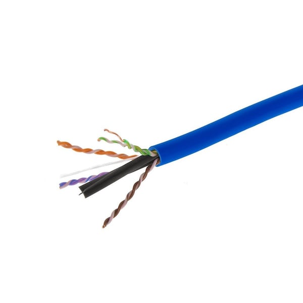 Monoprice Cat6 500ft Blue CMP UL Bulk Cable TAA Solid w/spine UTP 23AWG 550MHz - 43702