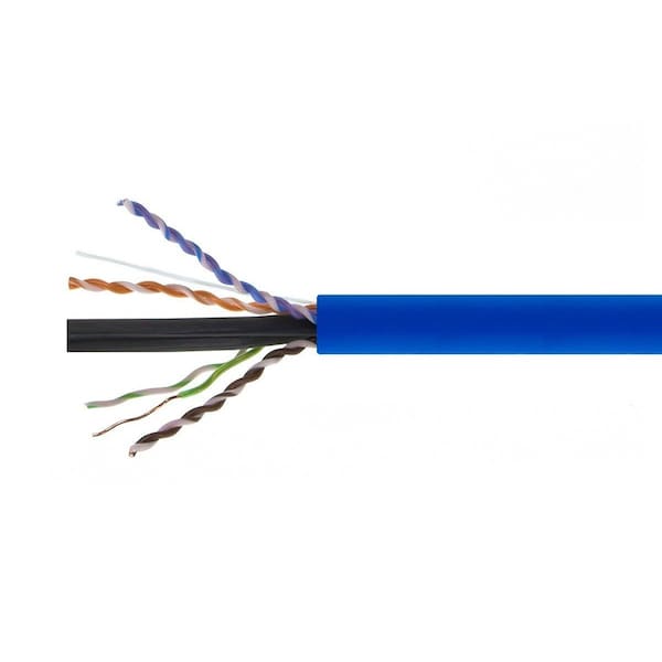Monoprice Cat6A 500ft Blue CMP UL Bulk Cable TAA Solid UTP 23AWG 550MHz 10G - 43704