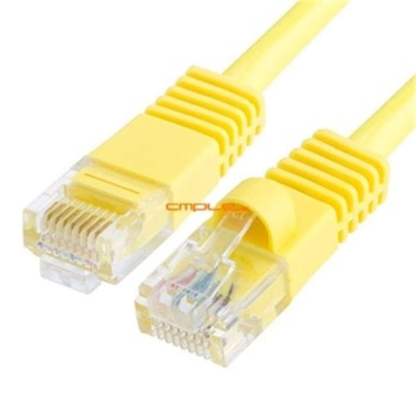 Cmple Cmple 879-N RJ45 CAT5 CAT5E ETHERNET LAN NETWORK CABLE -w 100 FT Yellow - 879-N