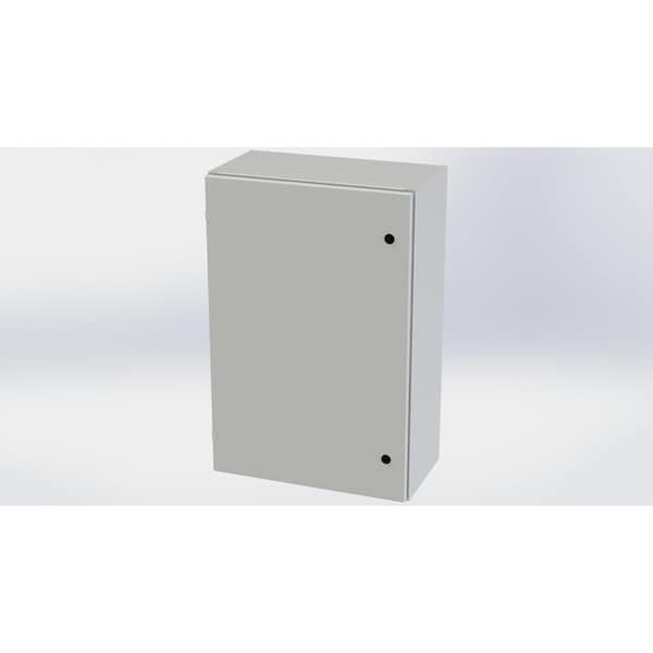Saginaw Control & Engineering Carbon Steel Electrical Enclosures, 36 in H, 12 in D, 24 in W, NEMA 3R, 4, 12, 13, Hinged - SCE-36EL2412LPLG