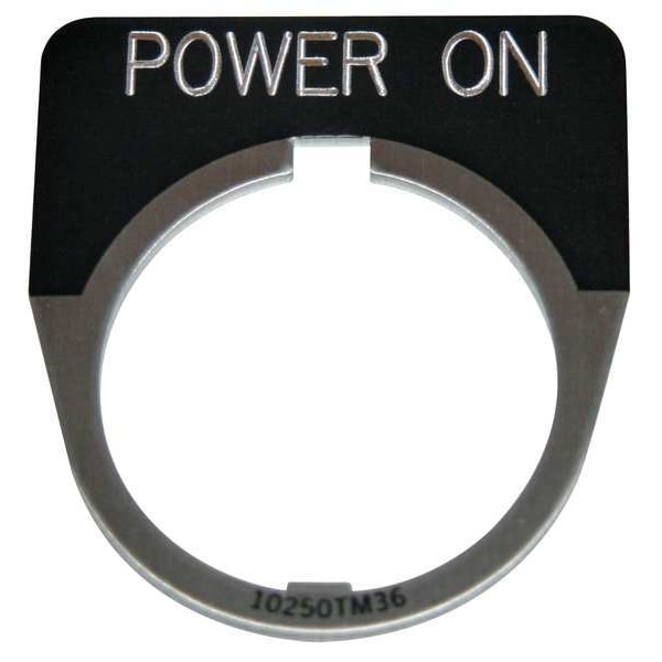 Placa legendaria Eaton Cutler-Hammer, media vuelta, encendido de energía, color negro - 10250TM80