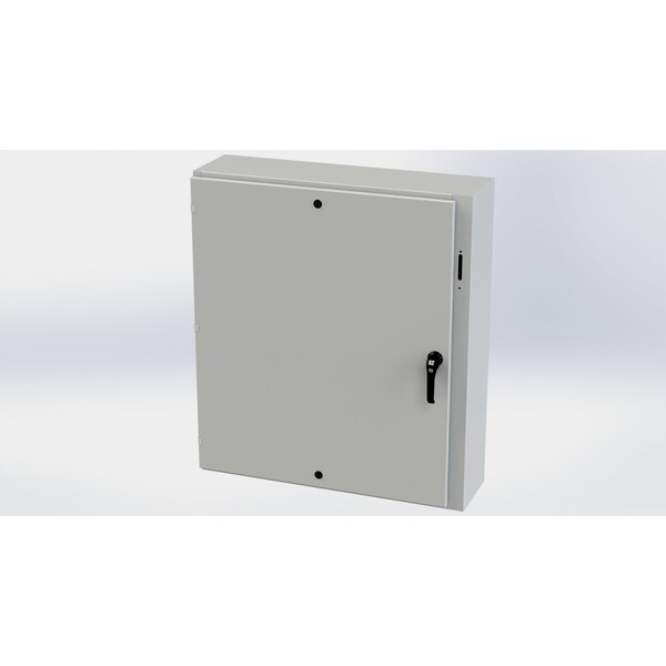 Saginaw Control & Engineering Carbon Steel Electrical Enclosures, 42 in H, 10 in D, 37.38 in W, NEMA 3R, 4, 12, 13, Hinged - SCE-42XEL3710LPLG