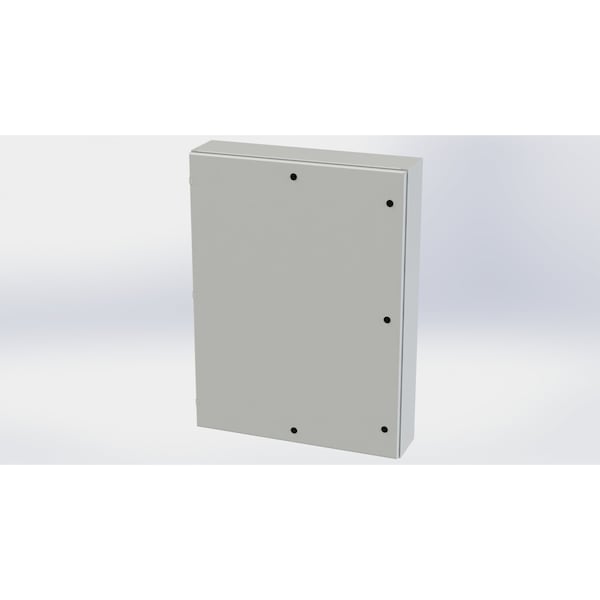 Saginaw Control & Engineering Carbon Steel Electrical Enclosures, 48 in H, 8 in D, 36 in W, NEMA 3R, 4, 12, 13, Hinged - SCE-48EL3608LPLG