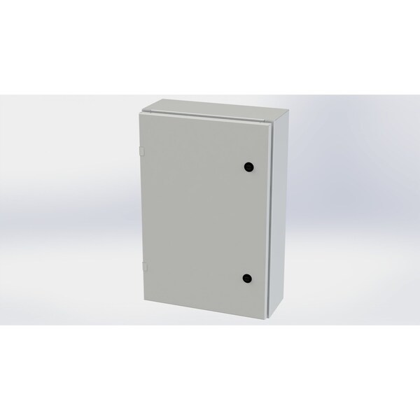 Saginaw Control & Engineering Carbon Steel Electrical Enclosures, 24 in H, 6 in D, 16 in W, NEMA 3R, 4, 12, 13, Hinged - SCE-24EL1606LPLG