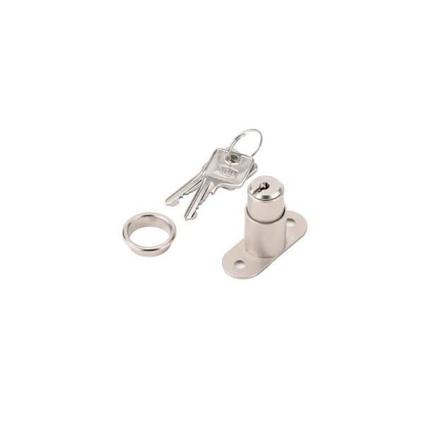 Richelieu 34 en 19 mm Cerradura de Botón de Presión para un máximo de 78 en 22 mm de Espesor de Panel Niquel Mate - 369375195