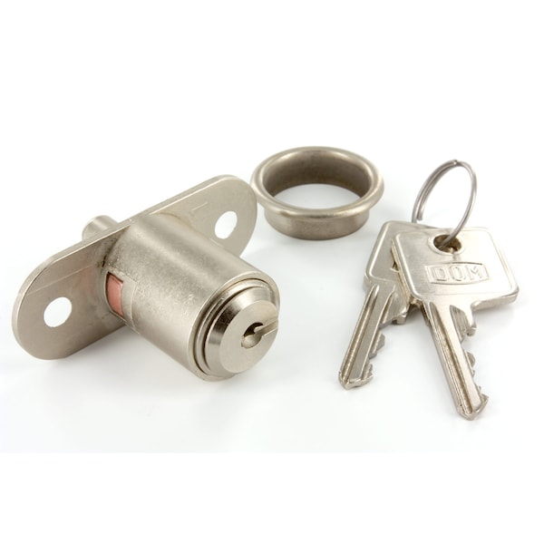 Richelieu 34 en 19 mm Cerradura de Botón de Presión para un máximo de 78 en 22 mm de Espesor de Panel Niquel Mate - 369375195