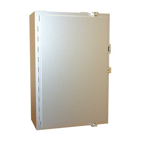 Hammond 304 Stainless Steel Electrical Enclosures, 24 in H, 8 in D, 16 in W, NEMA 4X, Hinged - 1418N4SSH8