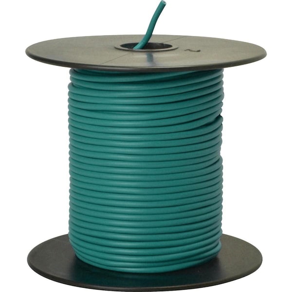 Road Power 100 Ft. 18 Ga. PVC-Coated Primary Wire, Green - 55835023