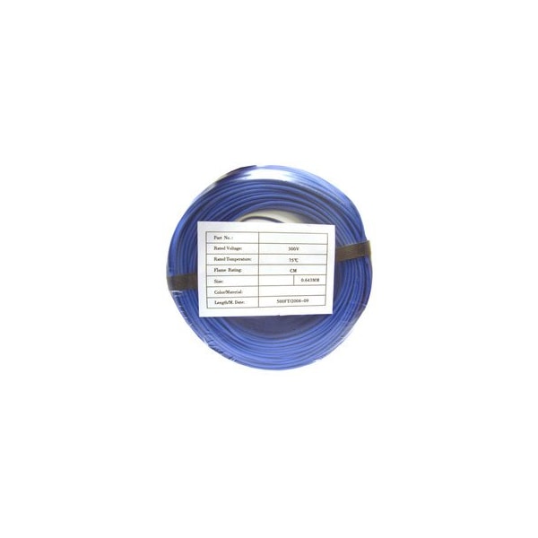 Swe-Tech 3C Security/Alarm Wire, Blue, 22/4 22AWG 4 Conductor, Solid, CMR / Inwall rated, Coil Pack, 500 foot - FWT10K4-04612CF