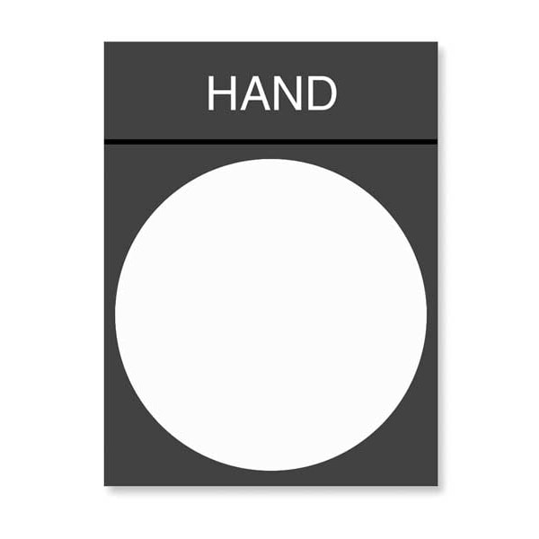 Placa de leyenda Schneider Electric, Manual, Blanco/Negro y Rojo - ZBY2316