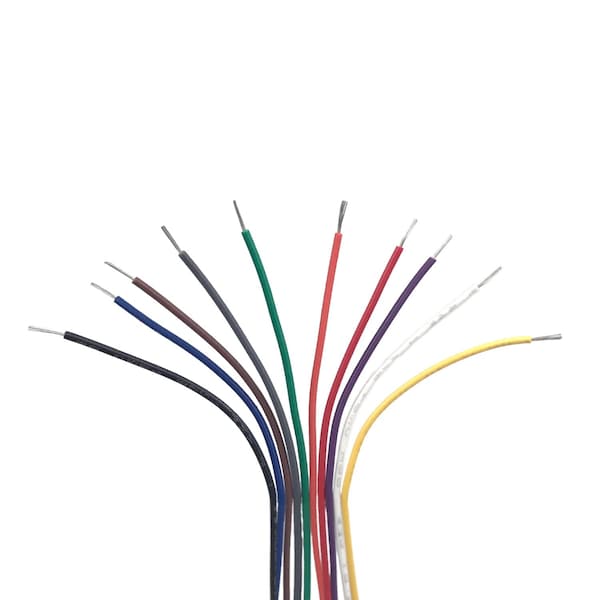 Remington Industries Wire Lead, 18 AWG, Stranded, 10 Colors, 12 in - CSKIT18UL1007STR12