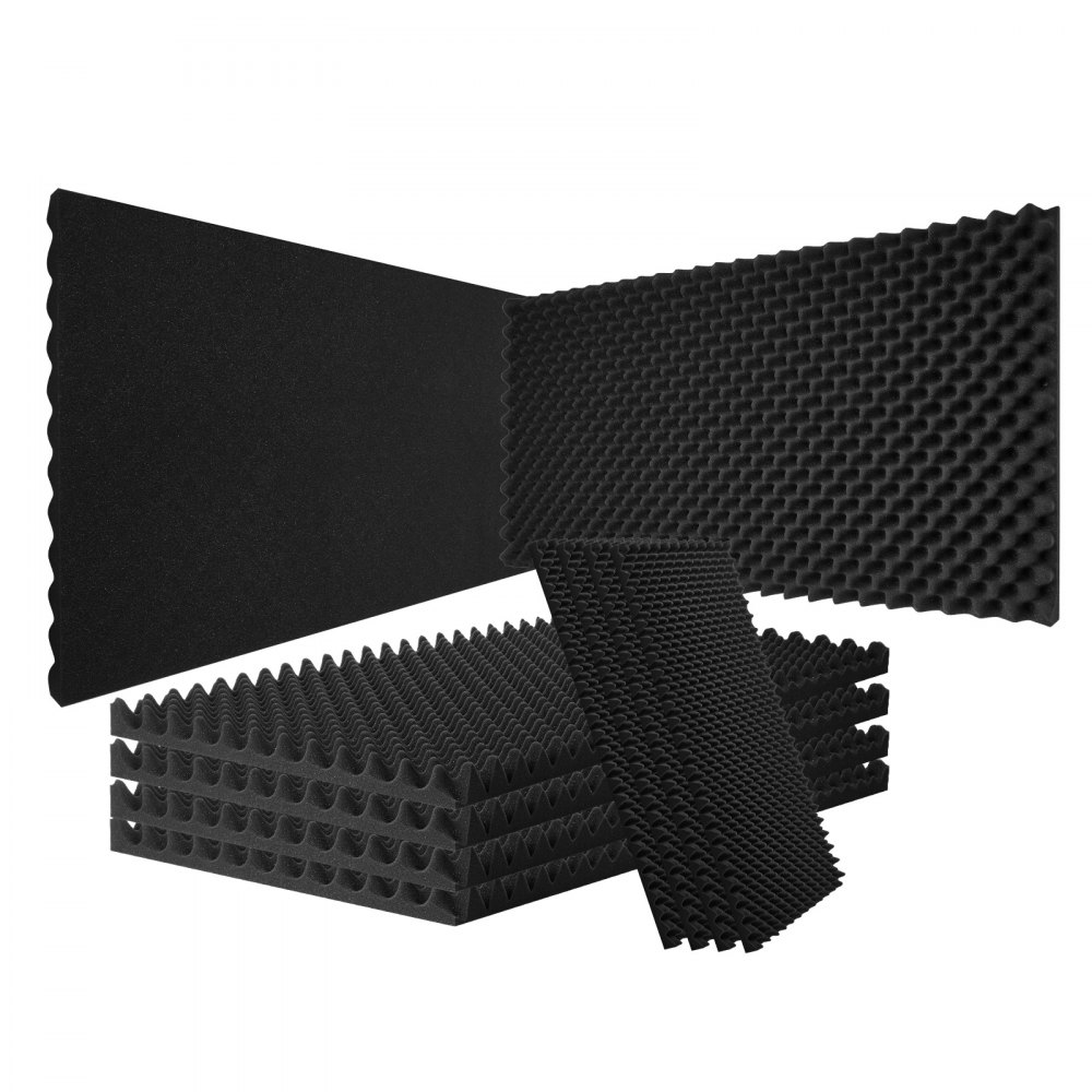 VEVOR Acoustic Foam Panels 2 Pack 48 x 24 x 2 in for Studio Wall and Ceiling - FZZSPMBHSL481YC0DV0