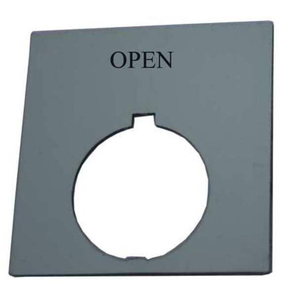 Placa de leyenda Eaton, cuadrada, abierta, negra - HT8SP26