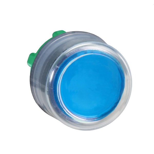 Schneider Electric Cabeza de botón de presión no iluminado, Harmony XB5, plástico, sobresaliente, azul, 22mm, retorno por resorte, con capuchón, sin marcar - ZB5AP6
