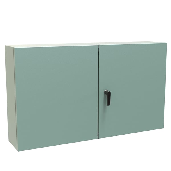 Hammond Steel Electrical Enclosures, 24 in H, 8 in D, 42 in W, NEMA 12, Hinged - EN4TD24428GY