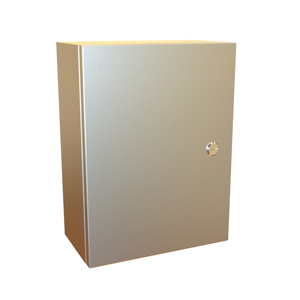Hammond 316 Stainless Steel Electrical Enclosures, 16 in H, 6 in D, 12 in W, NEMA 4X, Hinged - EN4SD16126S16