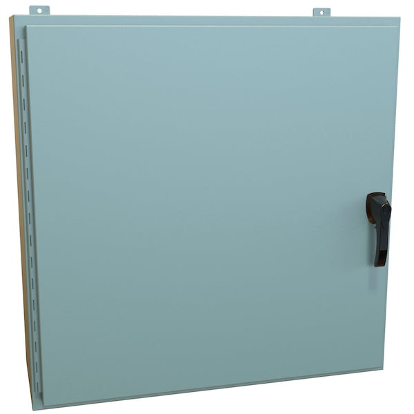 Hammond Steel Electrical Enclosures, 36 in H, 12 in D, 36 in W, NEMA 4, Hinged - HW363612GYHK