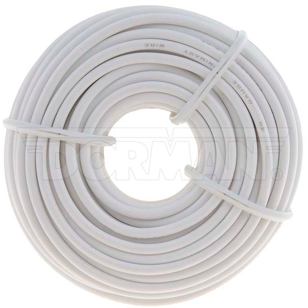 Motormite 20 Gauge White Primary Wire- Card, 86753 - 86753