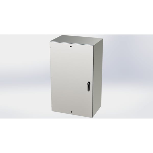 Saginaw Control & Engineering 304 Stainless Steel Electrical Enclosures, 60 in H, 24 in D, 36 in W, NEMA 3R, 4, 4X, 12, 13 - SCE-60EL3624SSLPPL