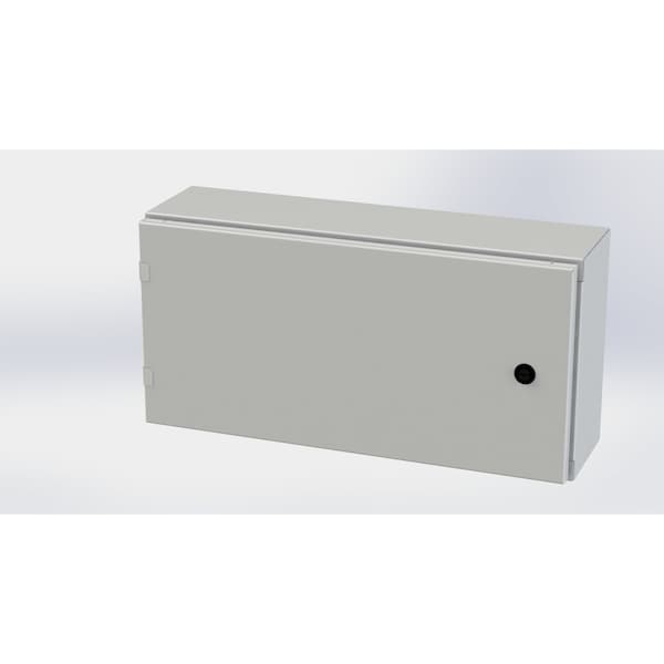 Saginaw Control & Engineering Carbon Steel Electrical Enclosures, 12 in H, 6 in D, 24 in W, NEMA 3R, 4, 12, 13, Hinged - SCE-12EL2406LPLG