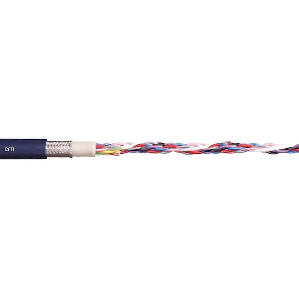 Chainflex Data Cable, TPE, 0.35 in dia, Steel Blue - CF11-02-05-02
