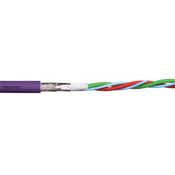 Chainflex Bus Cable, PVC, 50 V, 0.28 in dia, Red - CFBUS-PVC-068