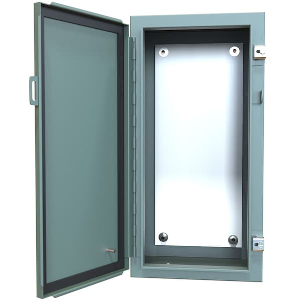 Hammond Steel Electrical Enclosures, 24 in H, 8 in D, 12 in W, NEMA 12, Hinged - 1418AR8