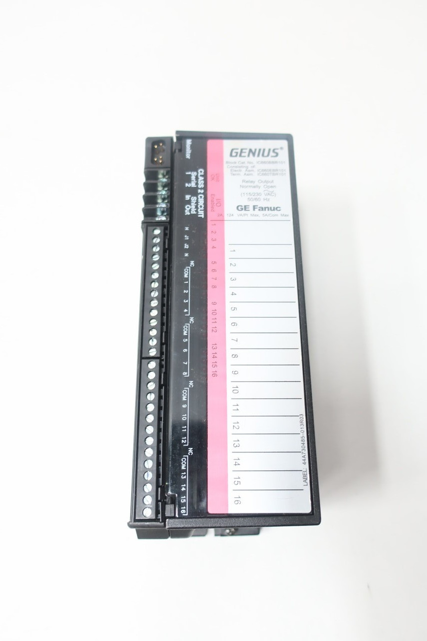 GE FANUC IC660BBR101N GENIUS NORMALLY OPEN RELAY OUTPUT MODULE - MRO ...