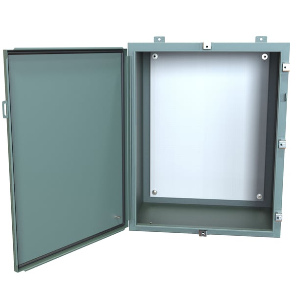 Hammond Steel Electrical Enclosures, 30 in H, 16 in D, 24 in W, NEMA 4, Hinged - 1418N4K16