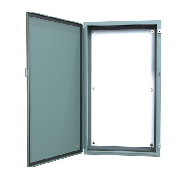 Hammond Steel Electrical Enclosures, 42 in H, 8 in D, 24 in W, NEMA 12, Hinged - 1418N8