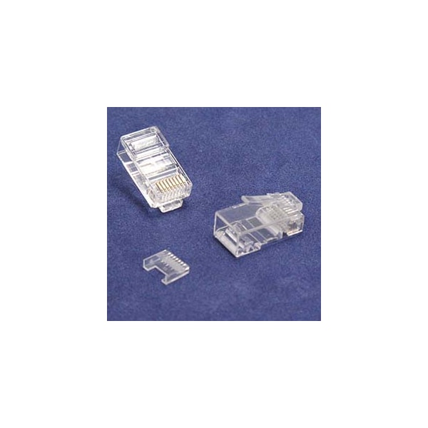 Bestlink Netware RJ45 CAT5e Plug Solid 3-Prong 50 Micron w/Inserter, 100pk - 101225