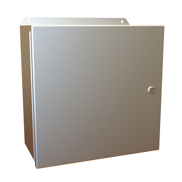 Hammond Aluminum Electrical Enclosures, 12 in H, 6 in D, 12 in W, NEMA 4X, Hinged - EJ12126AL