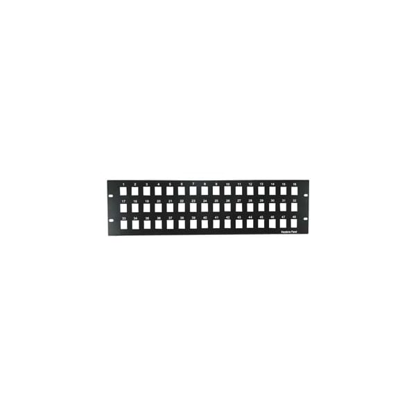Panel en blanco para Jack Keystone de 19 pulgadas - 48 puertos - 3U - 102224