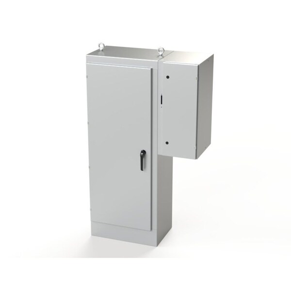 Saginaw Control & Engineering Carbon Steel Electrical Enclosures, 72 in H, 18 in D, 27-1/2 in W, NEMA 3R, 4, 12, 13, Hinged - SCE-72XD2818G