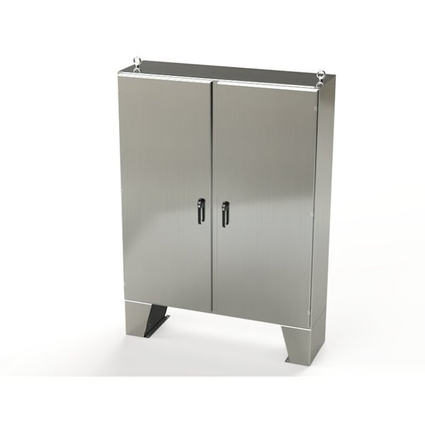Saginaw Control & Engineering 316 Stainless Steel Electrical Enclosures, 72 in H, 18 in D, 60 in W, NEMA 3R, 4, 4X, 12, 13 - SCE-72EL6018SS6LPPL