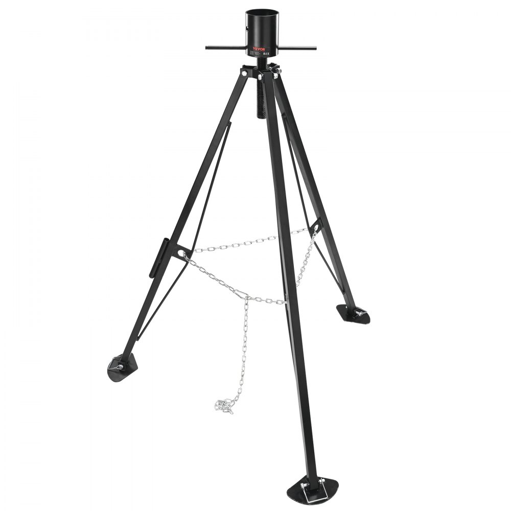 VEVOR 5th Wheel Tripod Stabilizer, 5000 LBS Load Capacity Tripod Fifth Wheel Stabilizer, 35"-57" Adjustable Height RV Gooseneck Stabilizer, Tripod Jack for Fifth-Wheel Trailers, RVs, and Campers - DWLSJJ1J5000OFUIXV0
