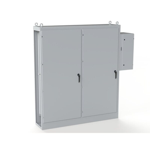 Saginaw Control & Engineering Carbon Steel Electrical Enclosures, 90 in H, 18 in D, 78-3/4 in W, NEMA 3R, 12, 13, Hinged - SCE-90XDR2D18