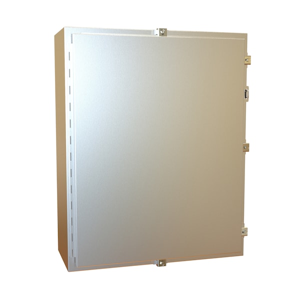 Hammond 304 Stainless Steel Electrical Enclosures, 30 in H, 10 in D, 24 in W, NEMA 4X, Hinged - 1418N4SSK10