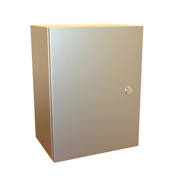 Hammond 316 Stainless Steel Electrical Enclosures, 16 in H, 8 in D, 12 in W, NEMA 4X, Hinged - EN4SD16128S16