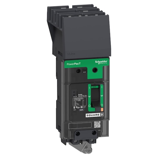 Schneider Electric Molded Case Circuit Breaker, BDA Series, 60A, 2 Pole, 277/480V AC, 25kA at 240V AC, B Curve - BDA24060Y4